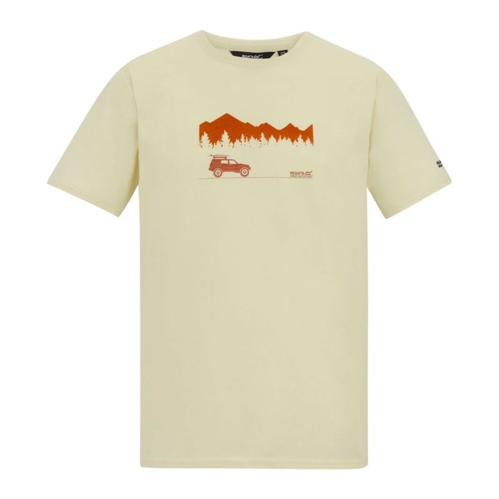 Regatta Mens Cline IX Wilderness T-Shirt / White Stone
